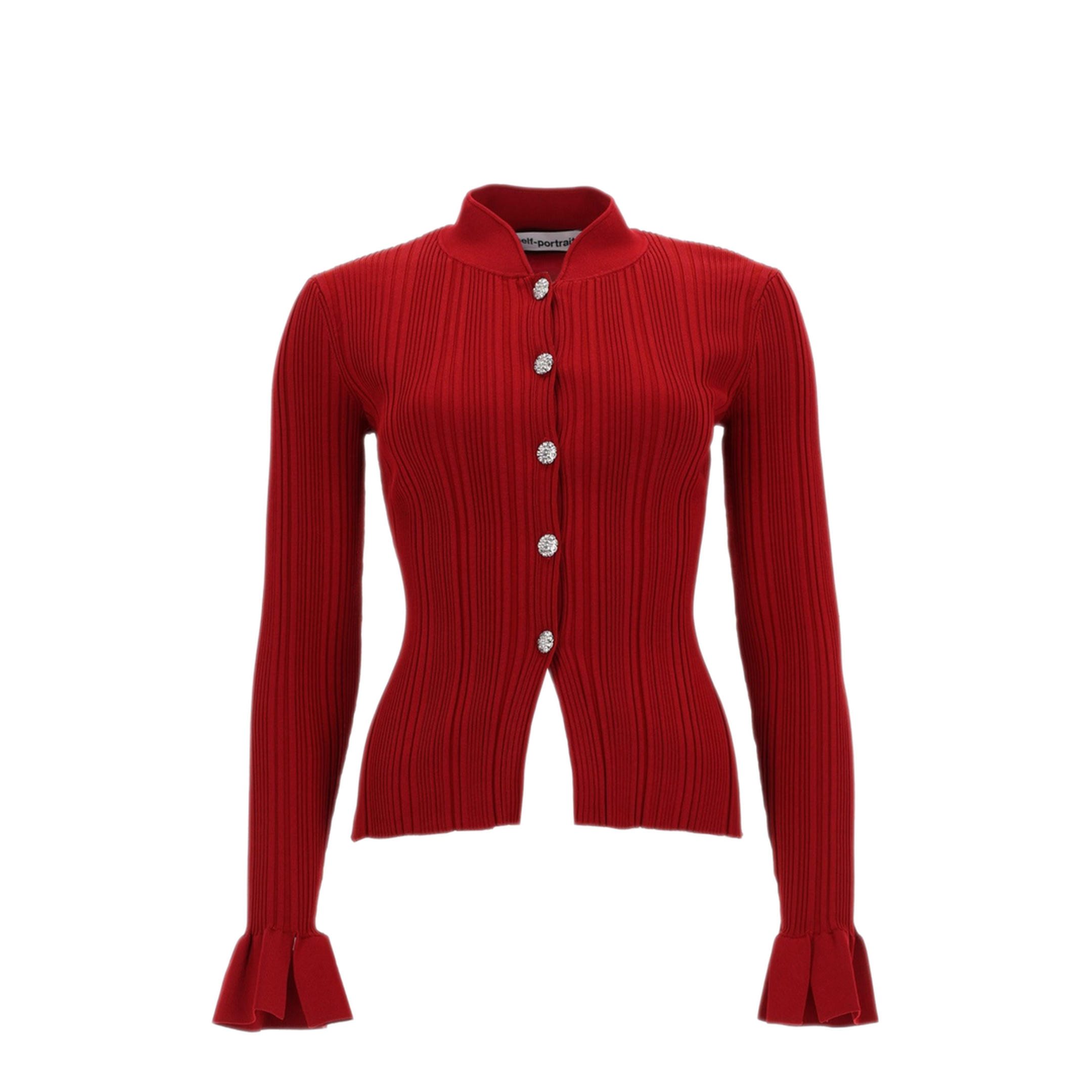 MAYFEYR - Self Portrait - Cardigan With Jewel Buttons - RS26555CRRED