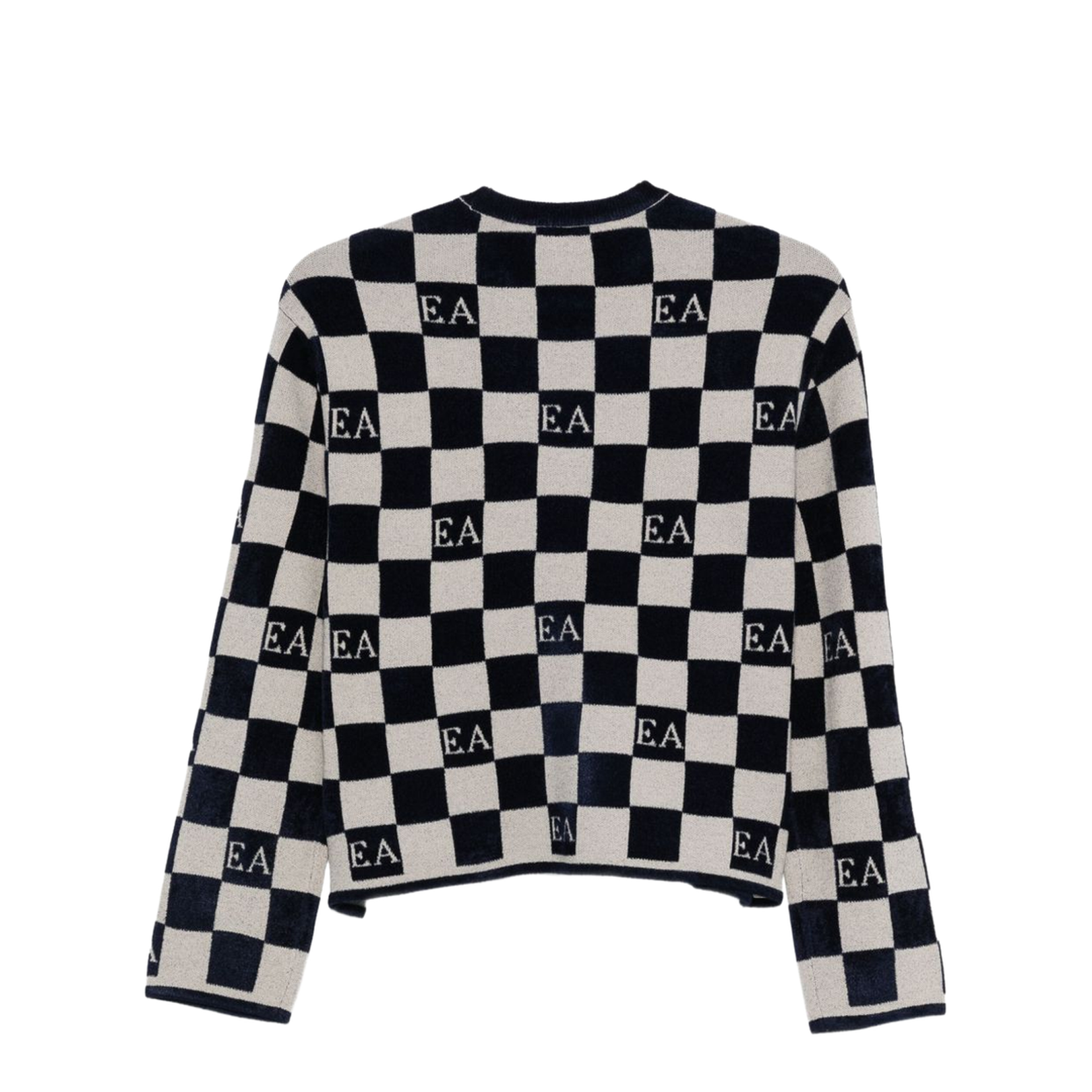 Check Crewneck Sweater