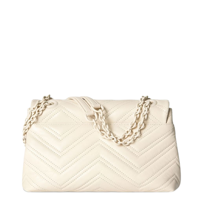 GG Marmont Small Matelassé Chevron Leather Shoulder Bag - Ivory