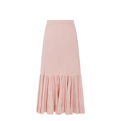 Luna Pleated Frill Skirt - Dusty Pink