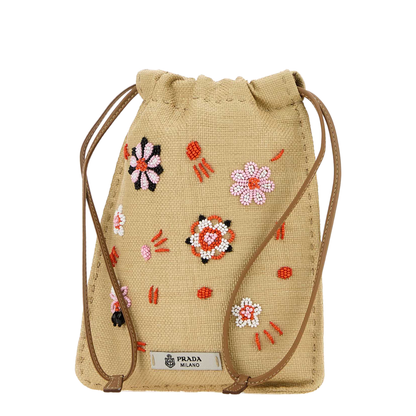 MAYFEYR - Prada - Beige Canvas Phone Holder - 1ZT92F2ZPBF0B67