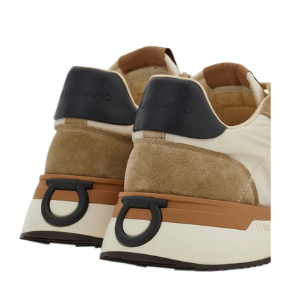 MAYFEYR - Ferragamo - Atlantic Waterproof Fabric And Suede Sneakers - 02A1300787605SAFARI