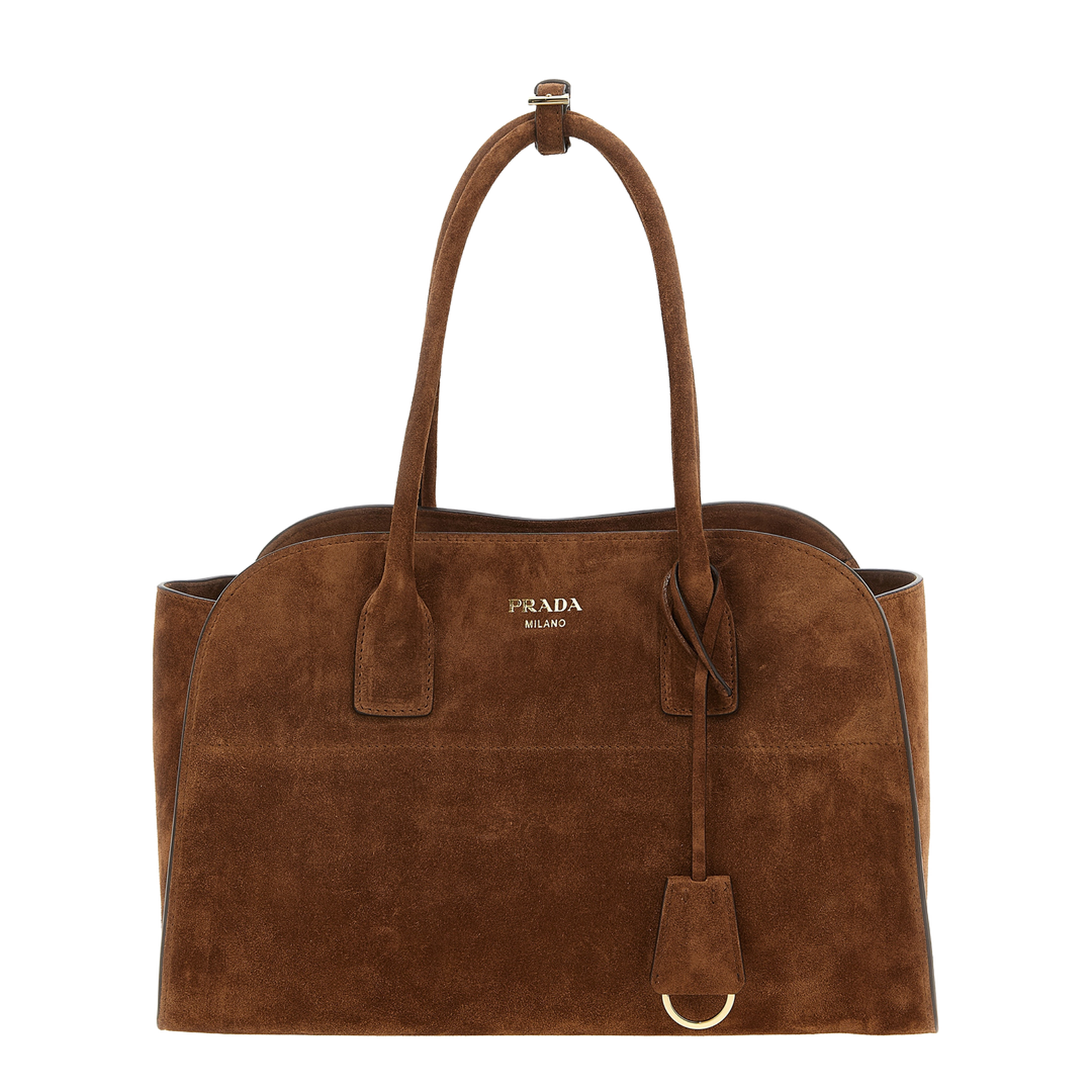 Brown Suede Medium Shopping Bag