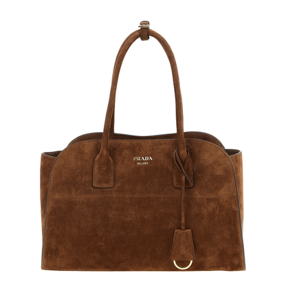 Brown Suede Medium Shopping Bag