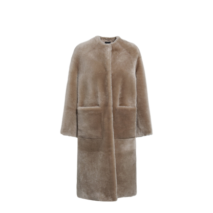 MAYFEYR - Blancha - Hazelnut Reversible Shearling Coat - 2610630025NO