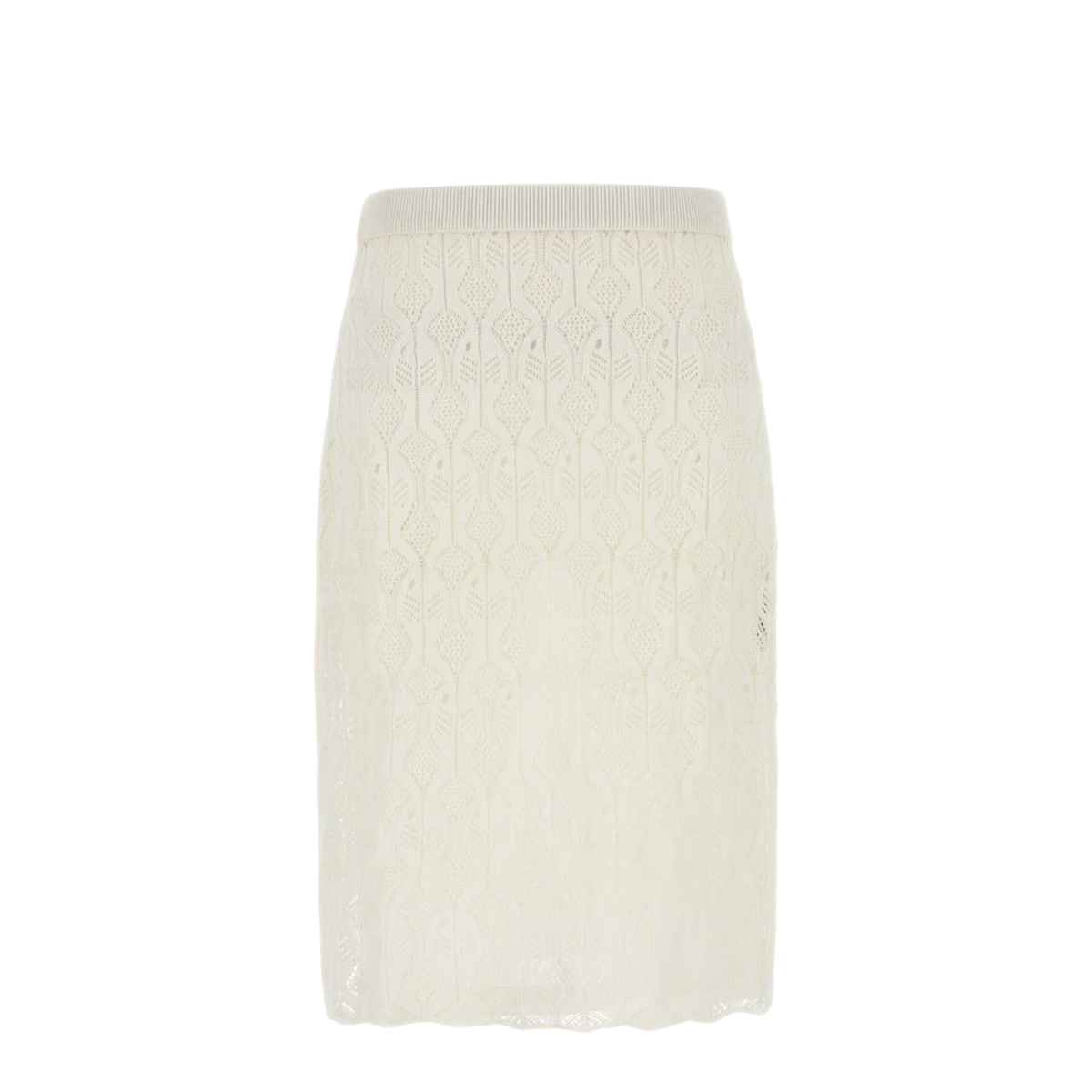 MAYFEYR - Bottega Veneta - White Lace Skirt - 835382V5ND09071