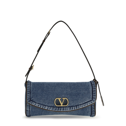 MAYFEYR - Valentino - Small Shoulder Bag In Denim - 8W0B0T31AXQ