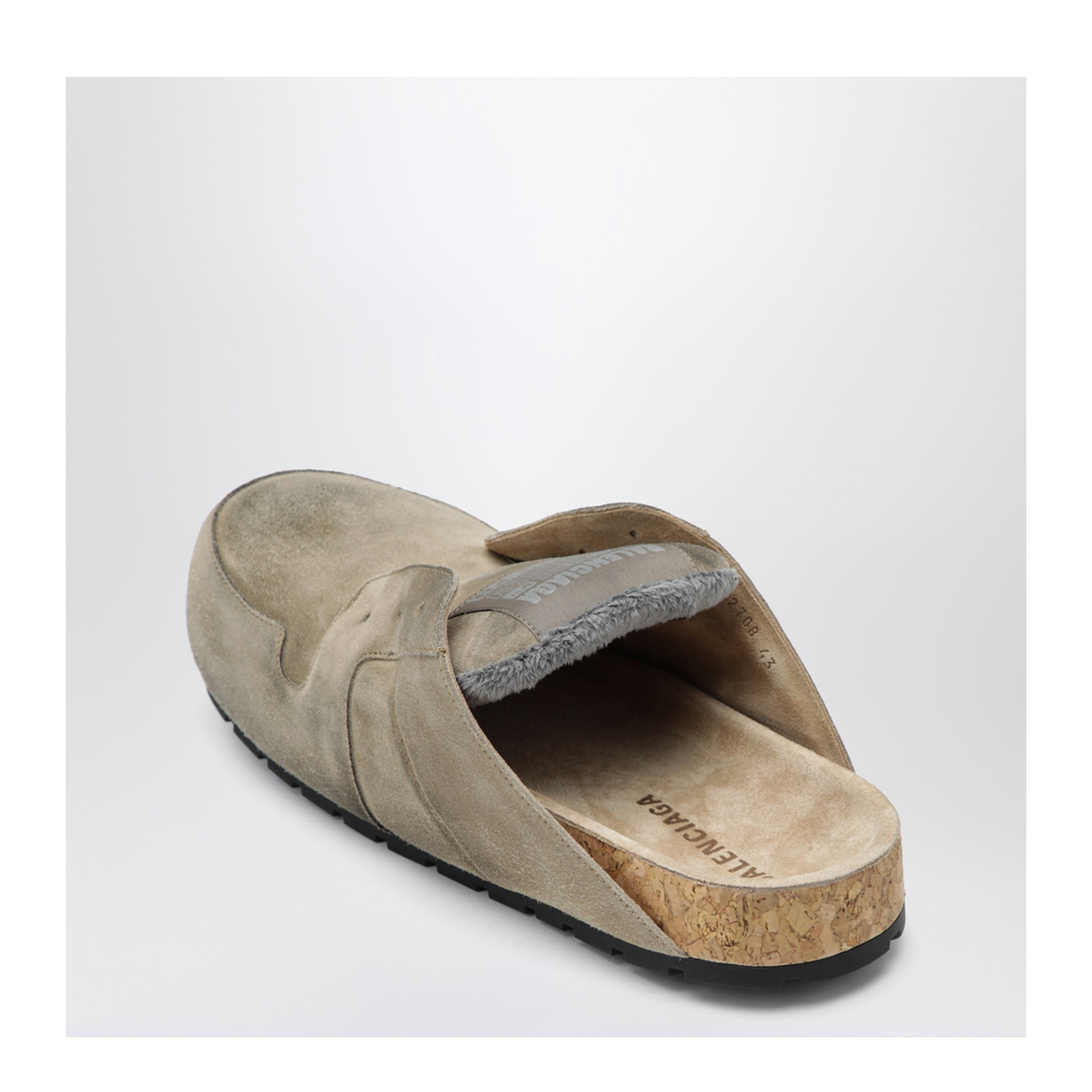 Dumbo Sabot in Distressed Suede Calfskin