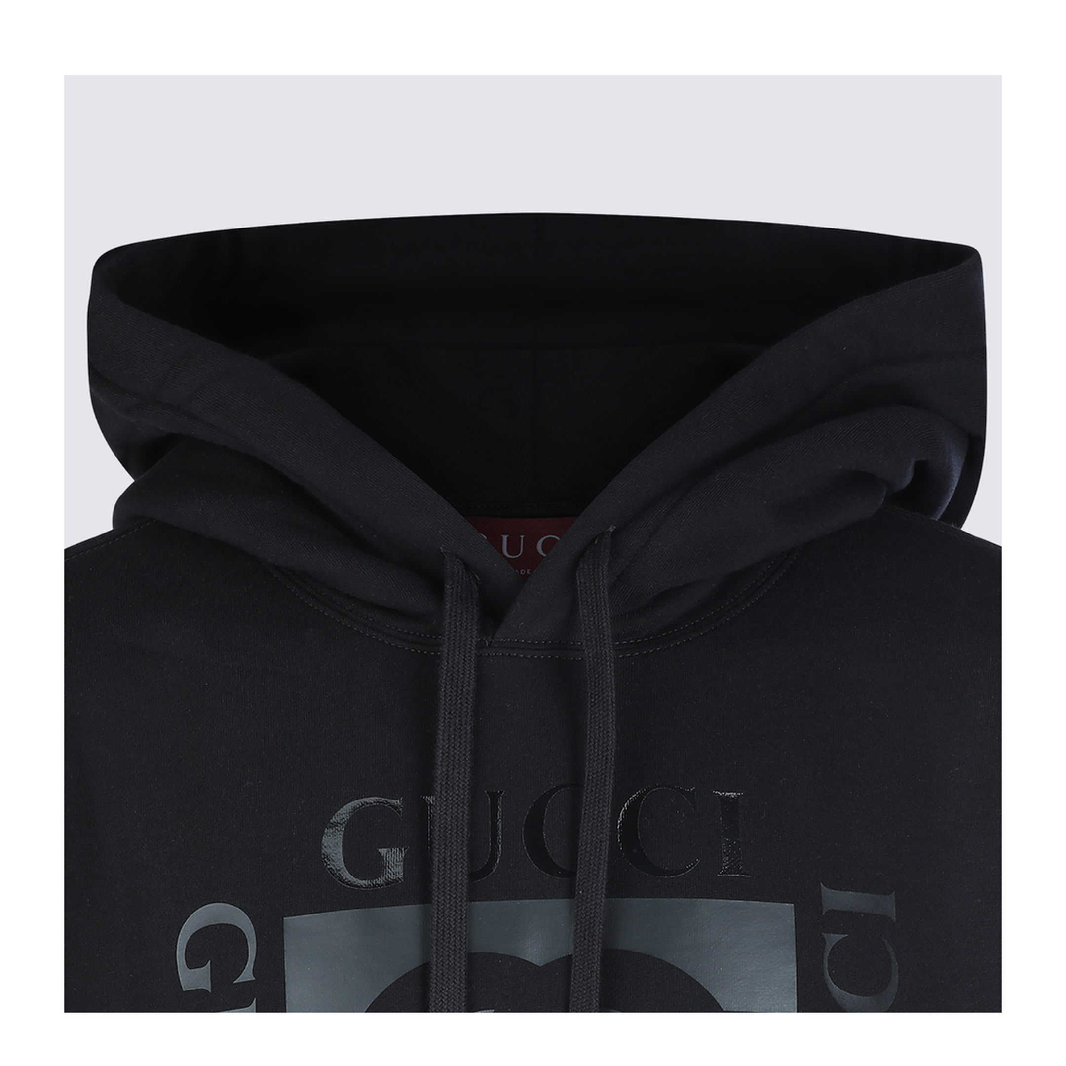 Cotton Jersey Sweatshirt with Print in Black