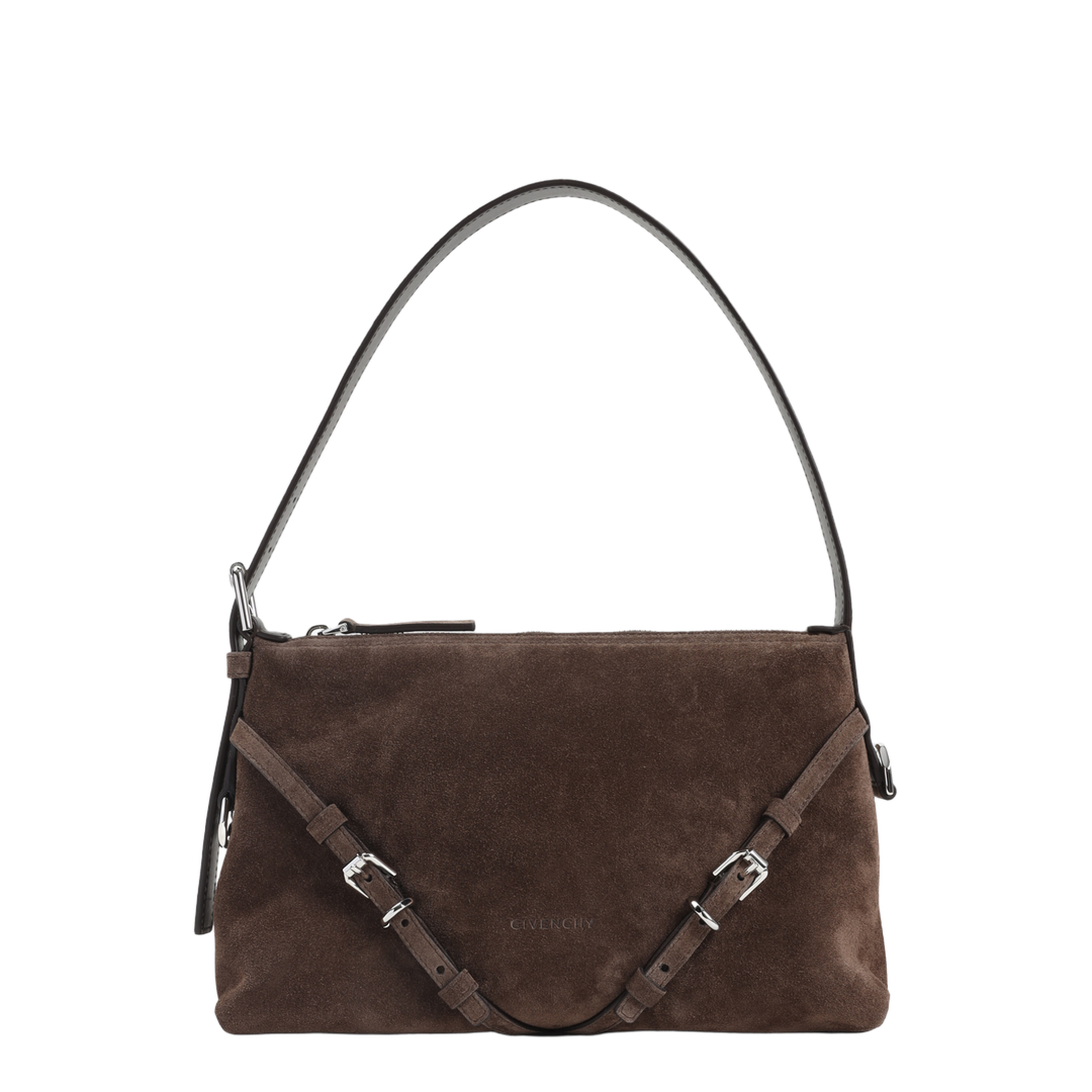 Mini Voyou Shoulder Bag Suede Brown