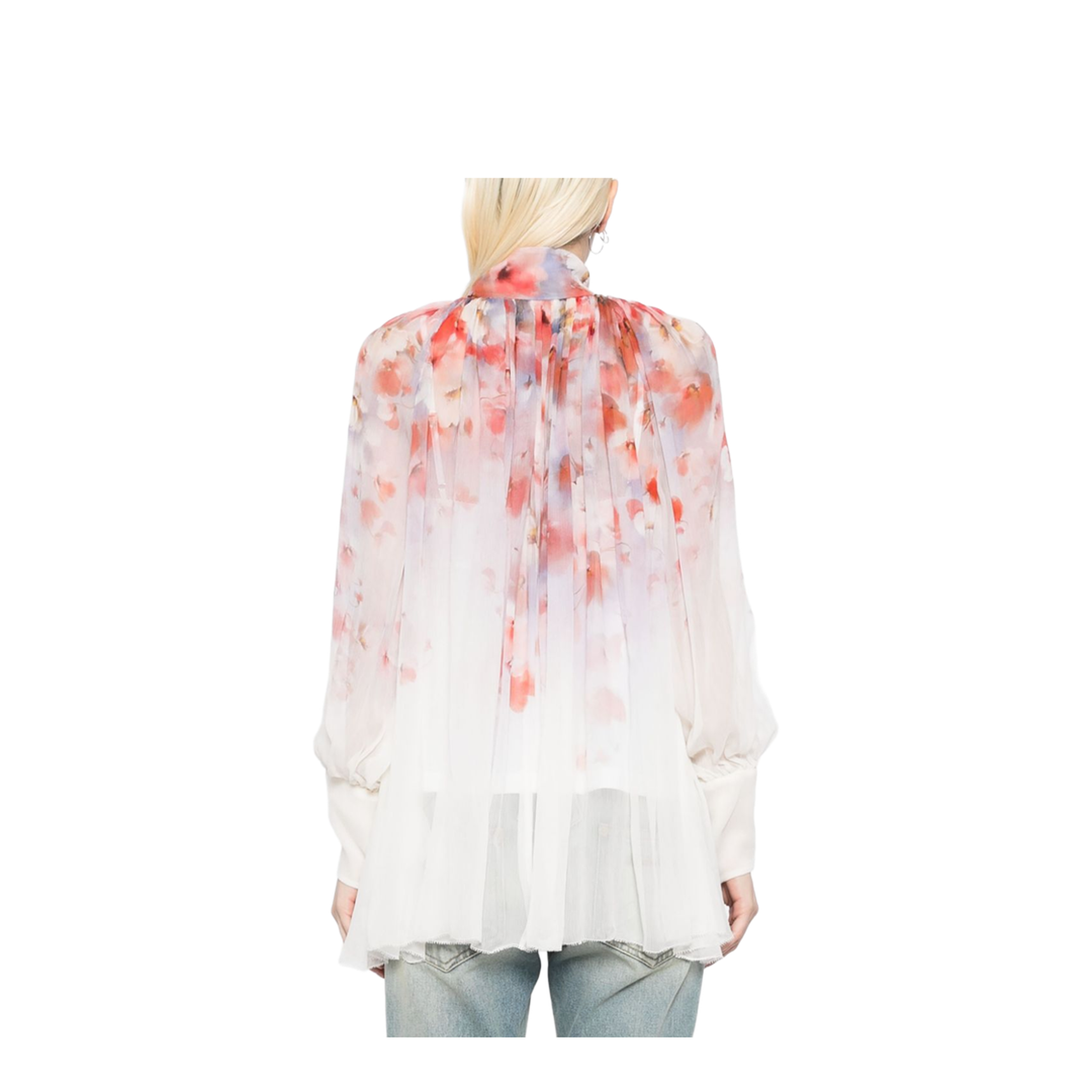 Crush Blouse With Floral Print