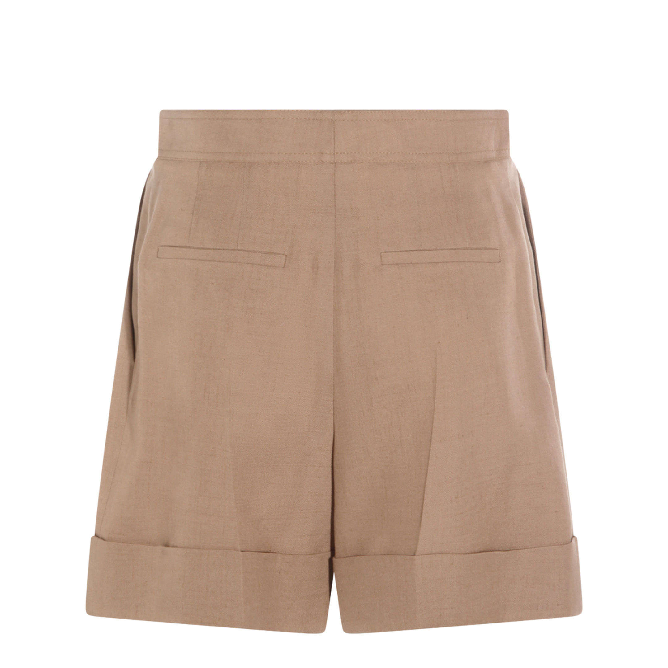 Biscuit Viscose Blend Shorts
