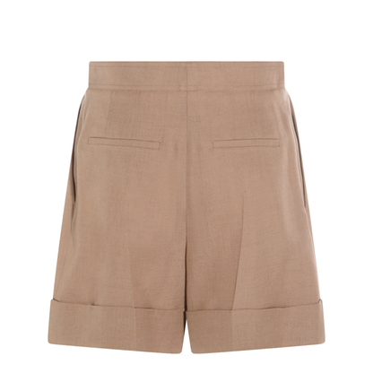 Biscuit Viscose Blend Shorts