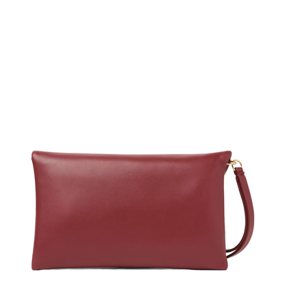 Medium Lambskin Pouch - Burgundy