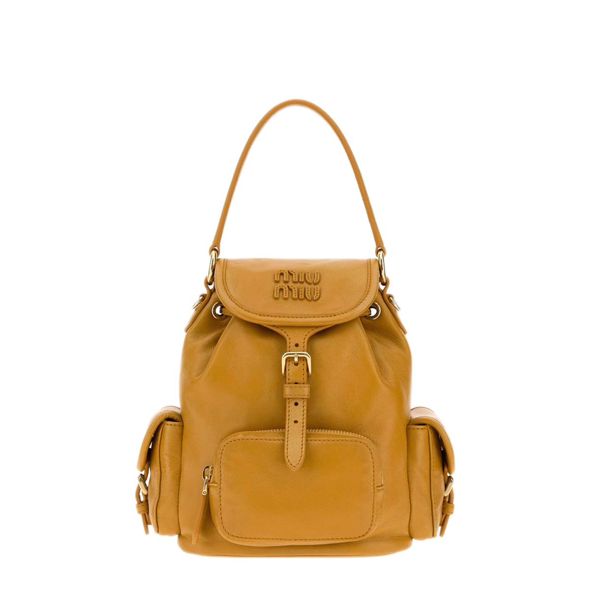 MAYFEYR - Miu Miu - Mustard Leather Backpack - 5BZ043AF6PF0R55