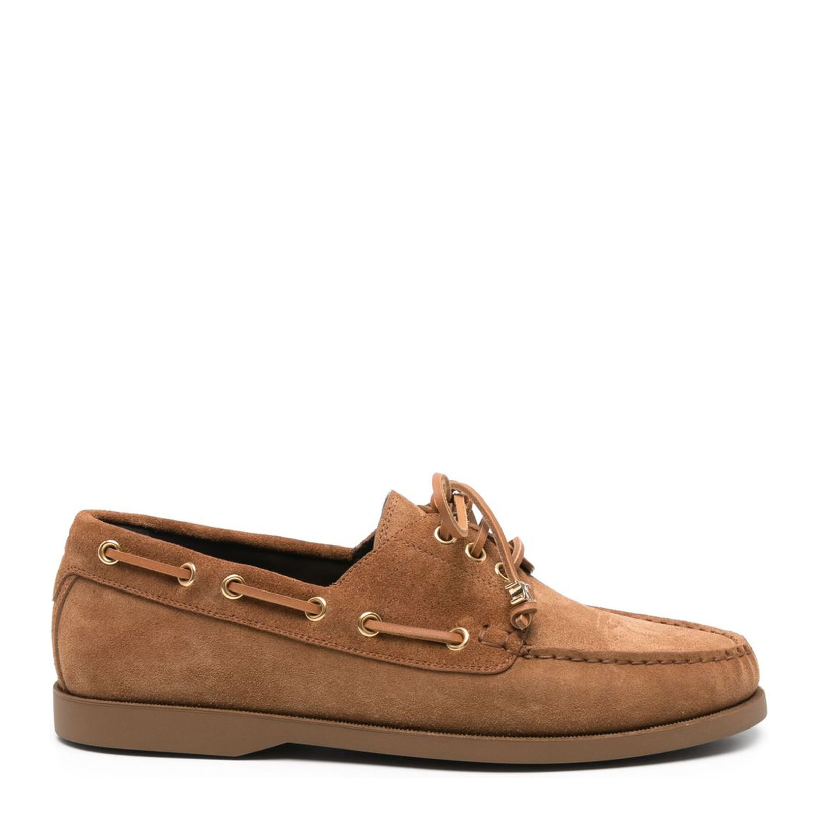 Bateau in Suede Calfskin - Dark Havana