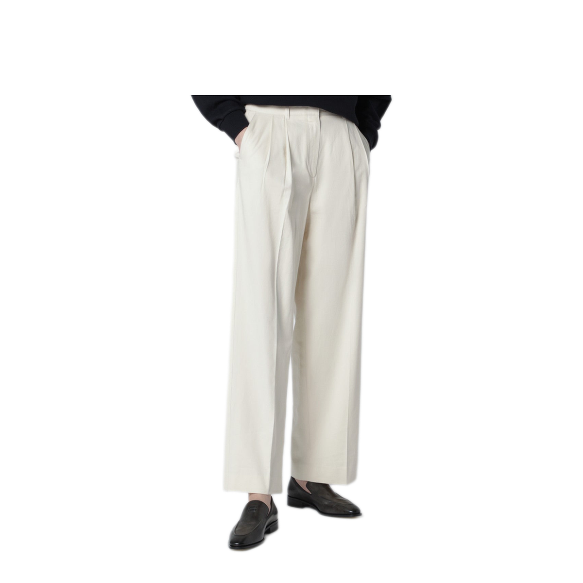 MAYFEYR - Dunst - Ivory Double Pleat Trousers - UDPA6A224COIV