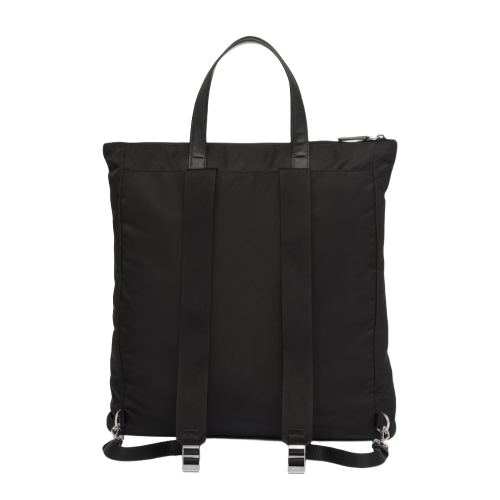 Re-Nylon and Saffiano Leather Tote Bag