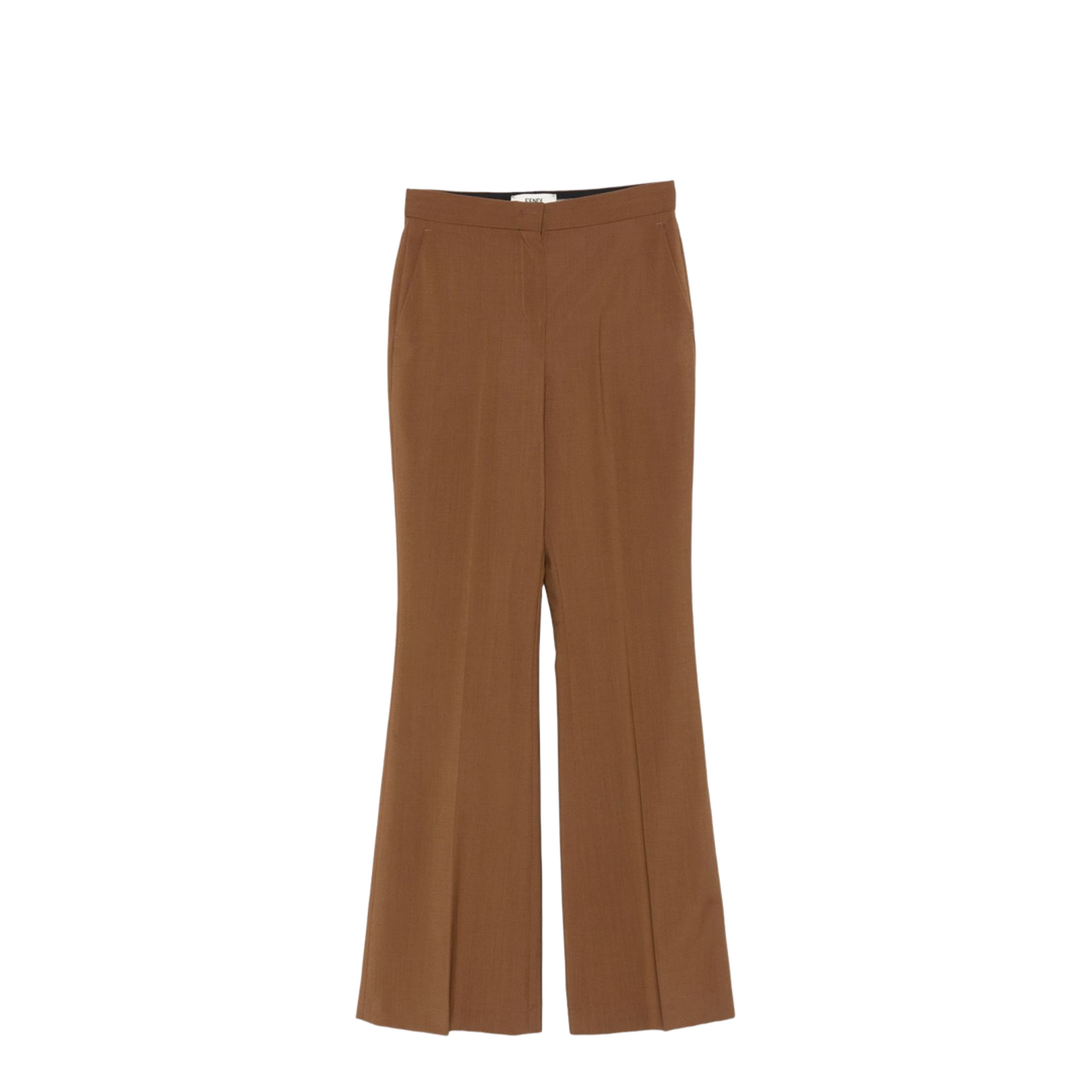 Flare Trousers in Wool and Mohair - Brown
