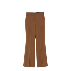 Flare Trousers in Wool and Mohair - Brown