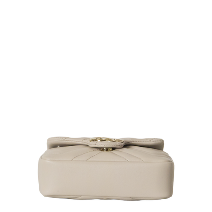 GG Marmont Mini Shoulder Bag Nappa Leather - Light Grey