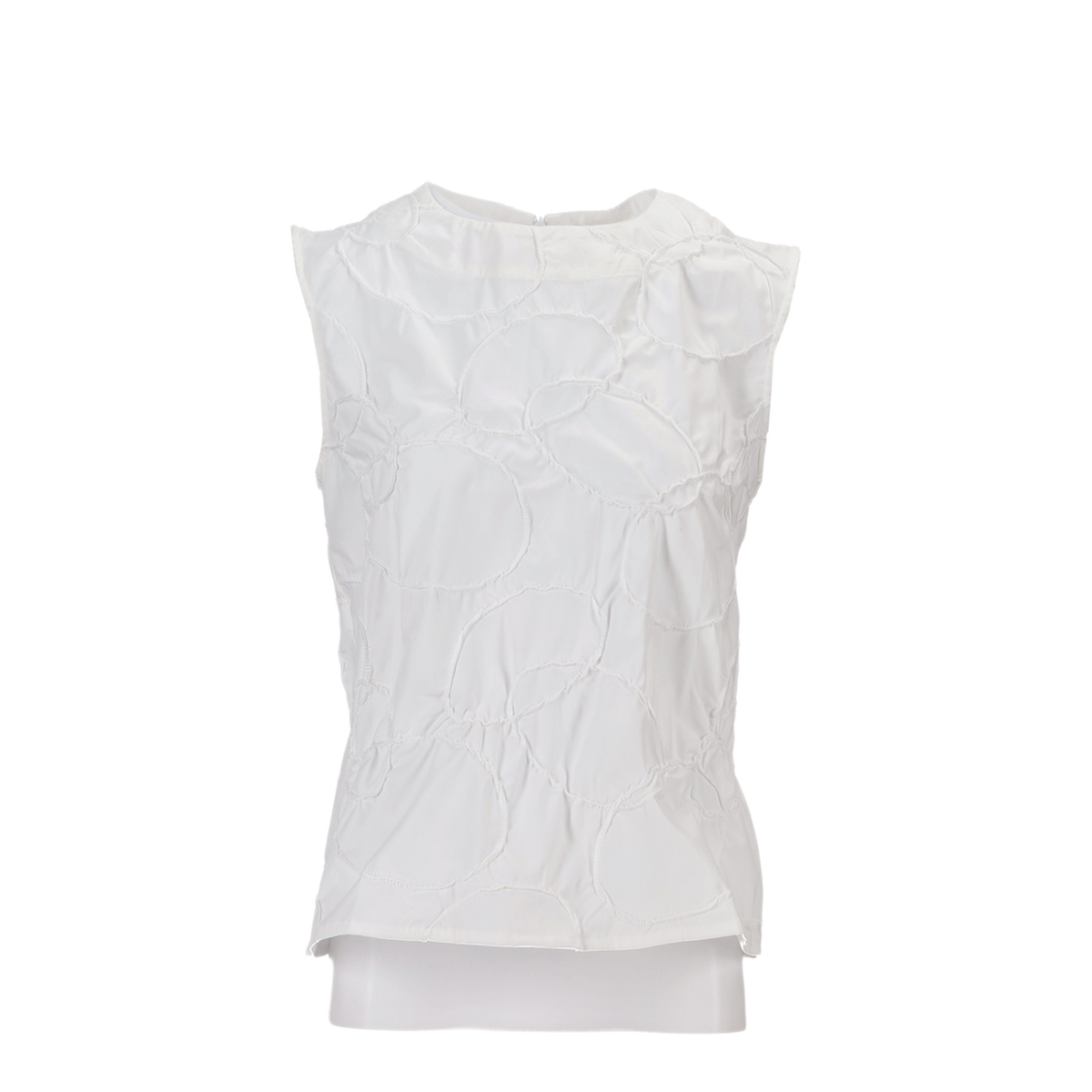 MAYFEYR - NICCOLÒ PASQUALETTI - Carta Tank Elastic Ring Embroidered Poplin - NP07T003ERPOBIANCO