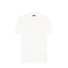 Lyocell Pique Polo Shirt In White