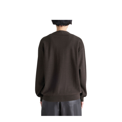 Dark Cacao V Neck Sweater
