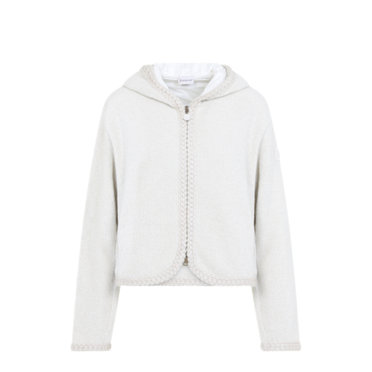 MAYFEYR - Moncler - White Zip Up Cardigan - L20938G0003989BKG037
