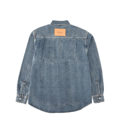Mid Blue Oversized Denim Shirt