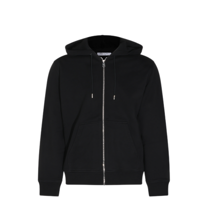 Hooded Cotton Sweatshirt In Black