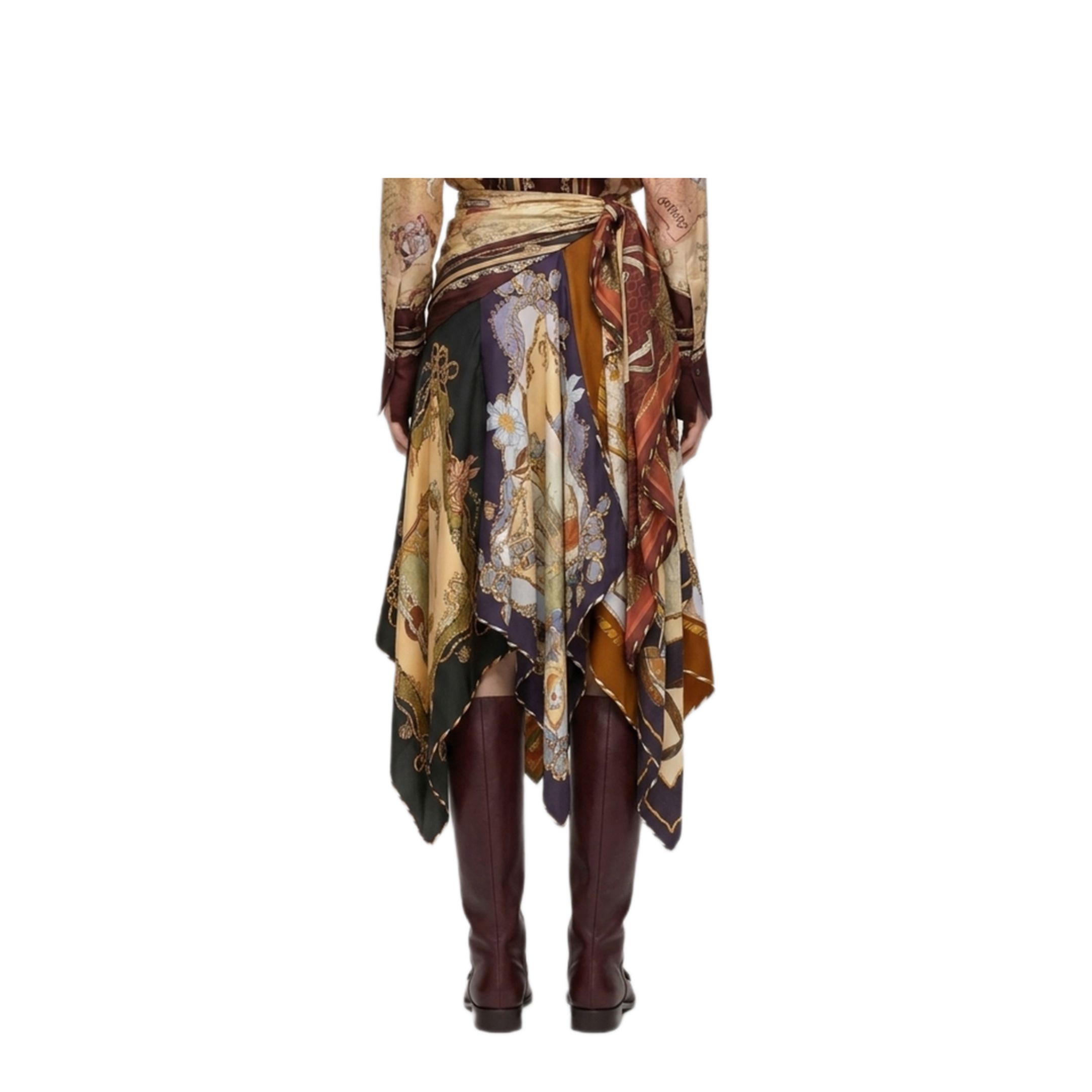 MAYFEYR - Zimmermann - Draped Midi Skirt With Valiant Scarf - 9554SF261SPLS