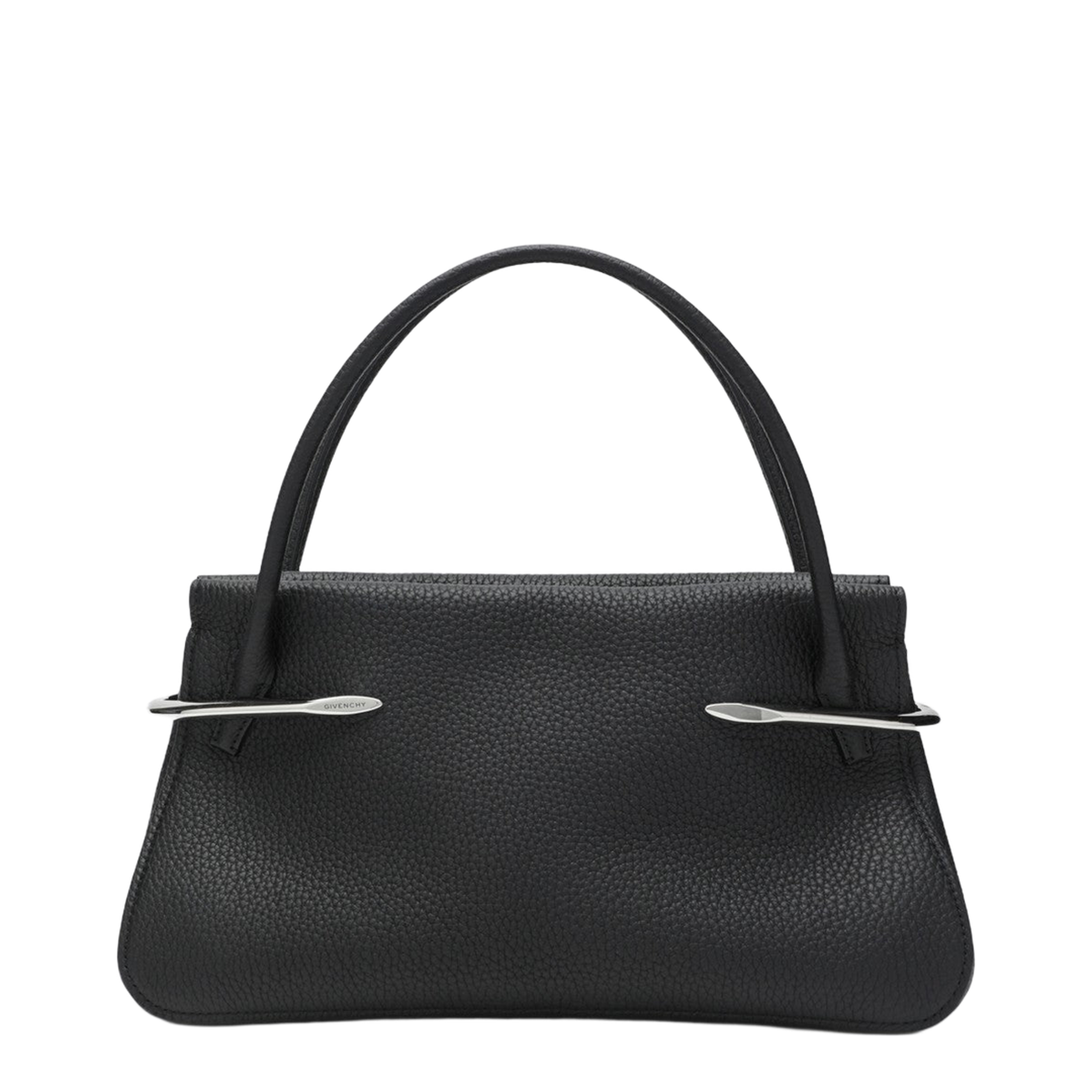 Pinch Medium Calfskin Top-Handle Bag - Black