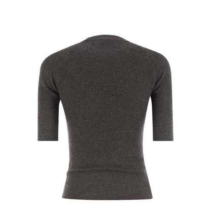 Sparkling Ribbed Cashmere Sweater