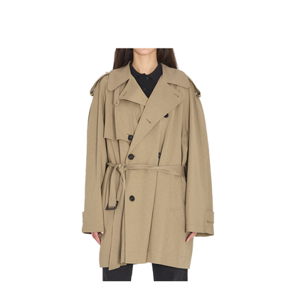 Cropped Light Trench in Explorer Beige