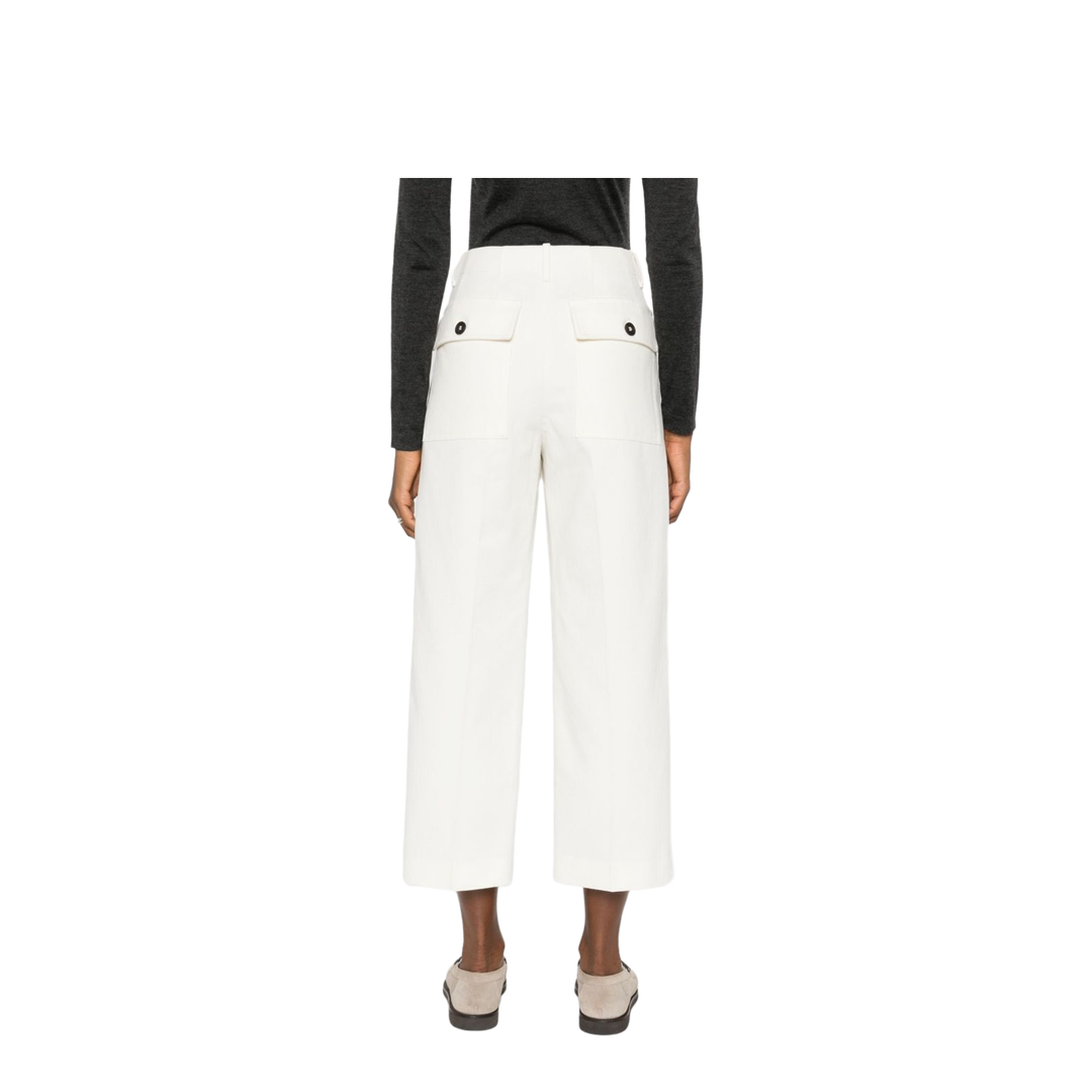 Cropped Cotton Trousers