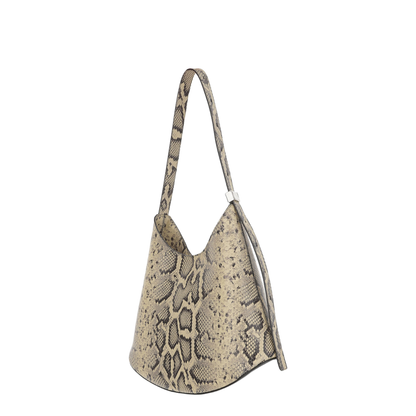 Eldorado Python-Print Leather Shoulder Bag