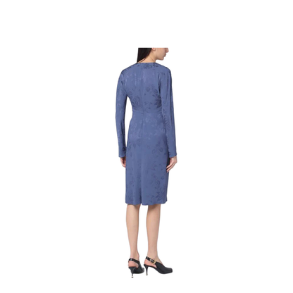 Jacquard-Effect Dress In Cornflower
