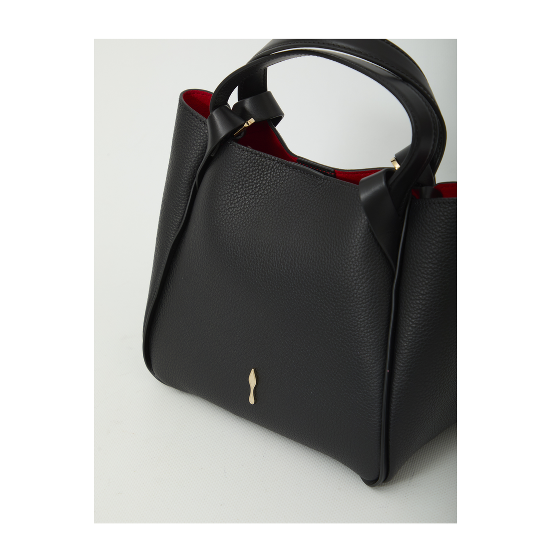 Bettina Mini Grained Calf Leather Tote Bag - Black