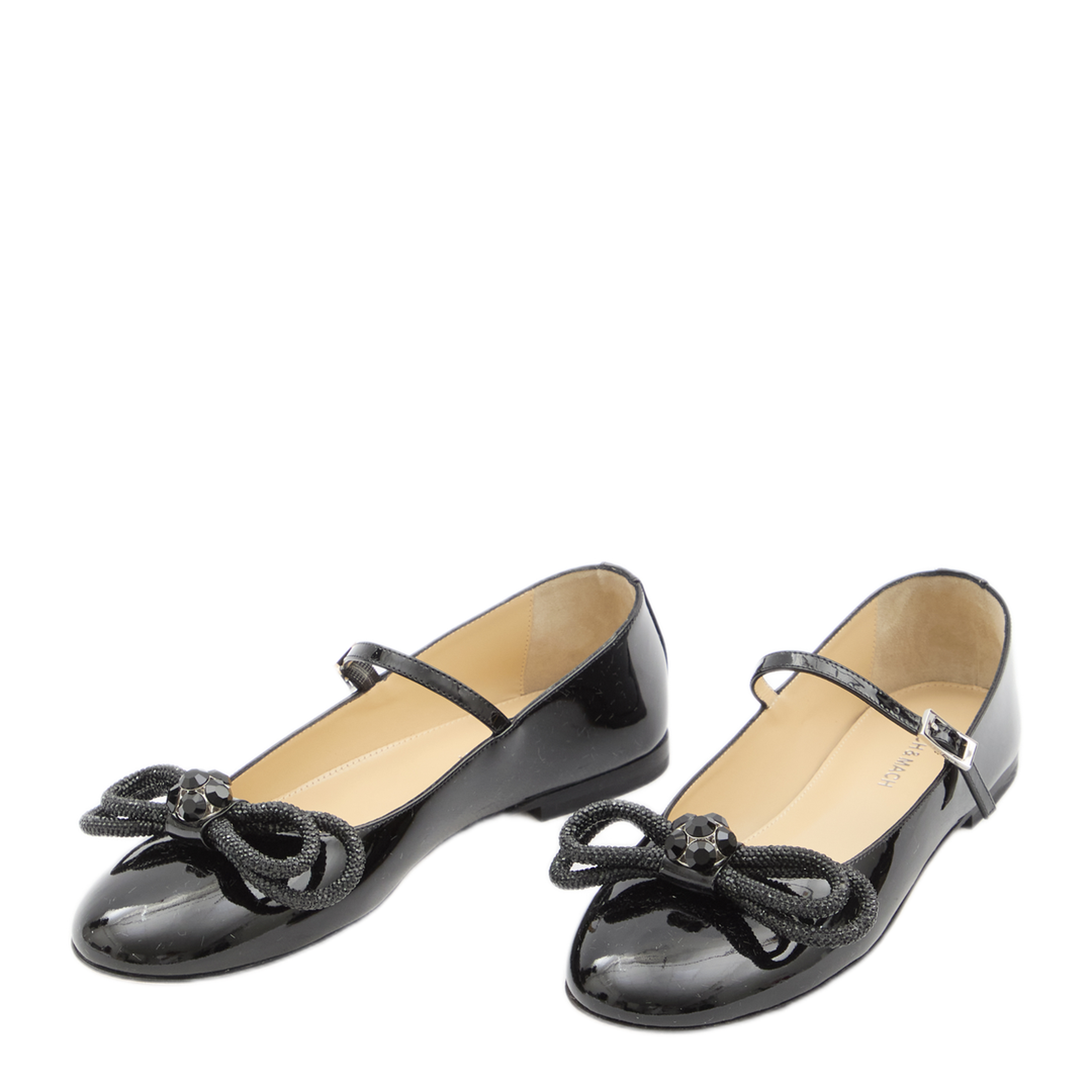 MAYFEYR - Mach & Mach - Double Bow Ballerinas - PF24-S0741-010PATBLK