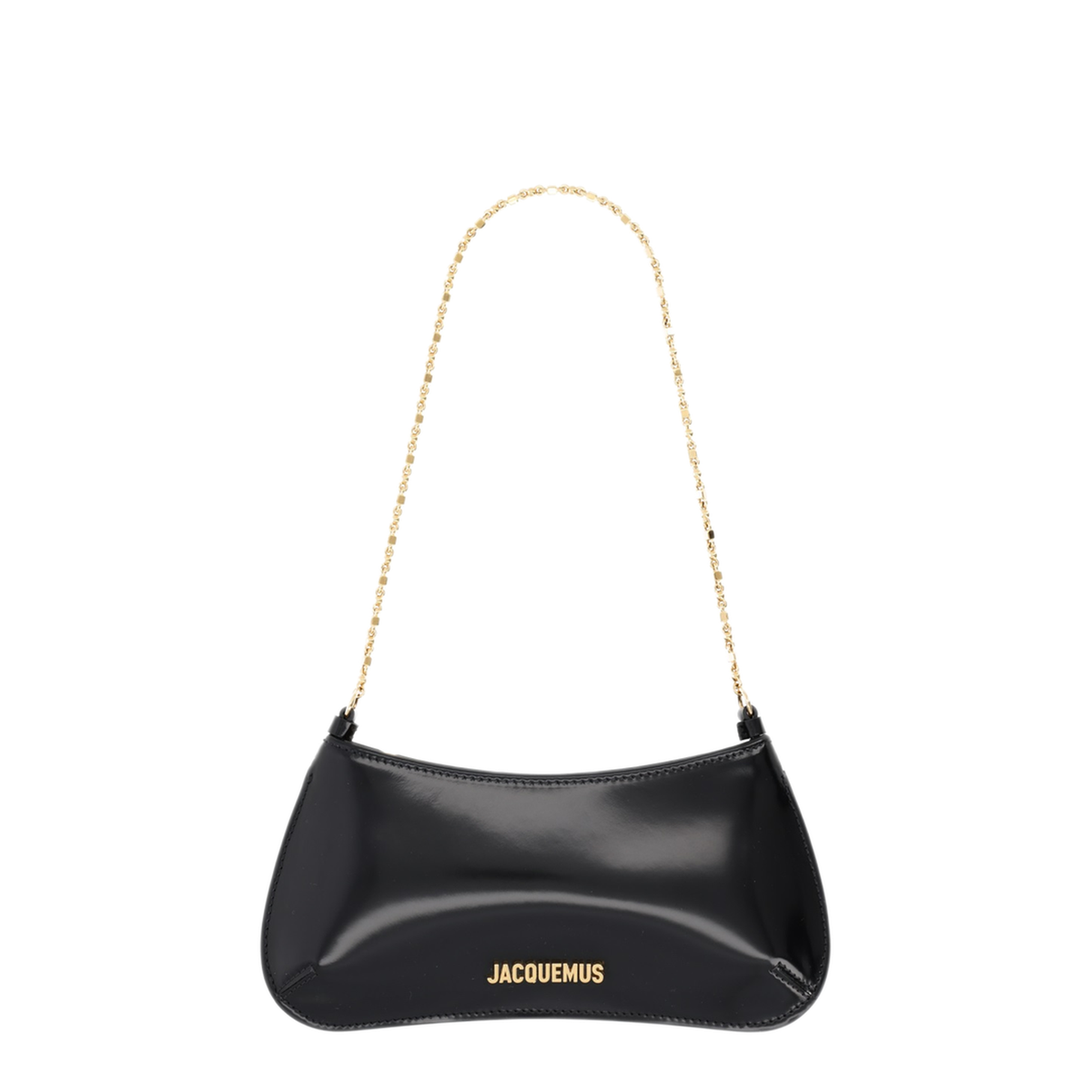 Le Petit Bisou Chaîne Calf Leather Shoulder Bag - Black