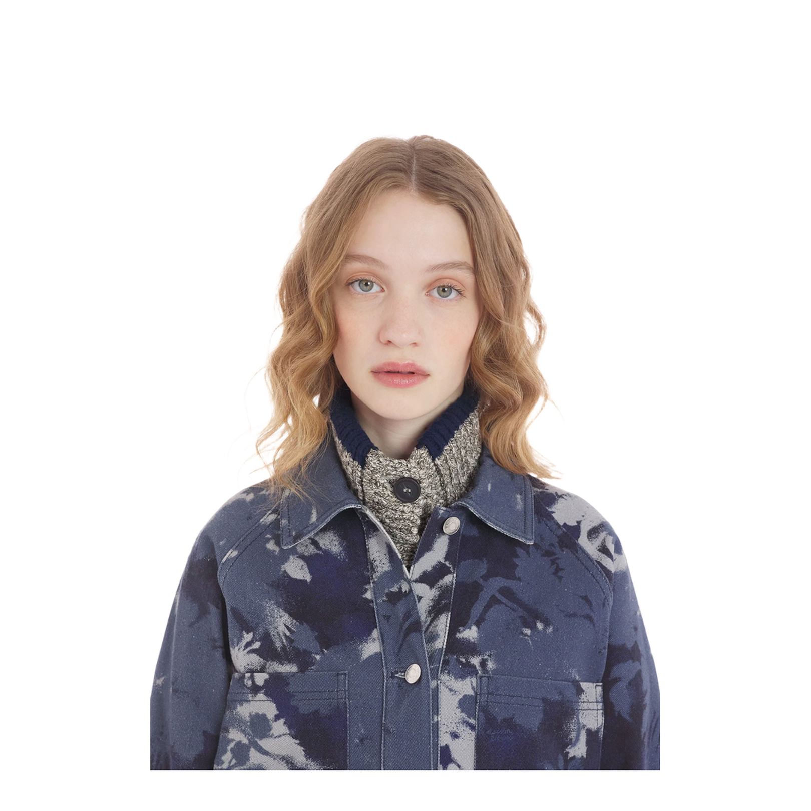Workwear Jacket in Bouquet Cameo Printed Cotton DR