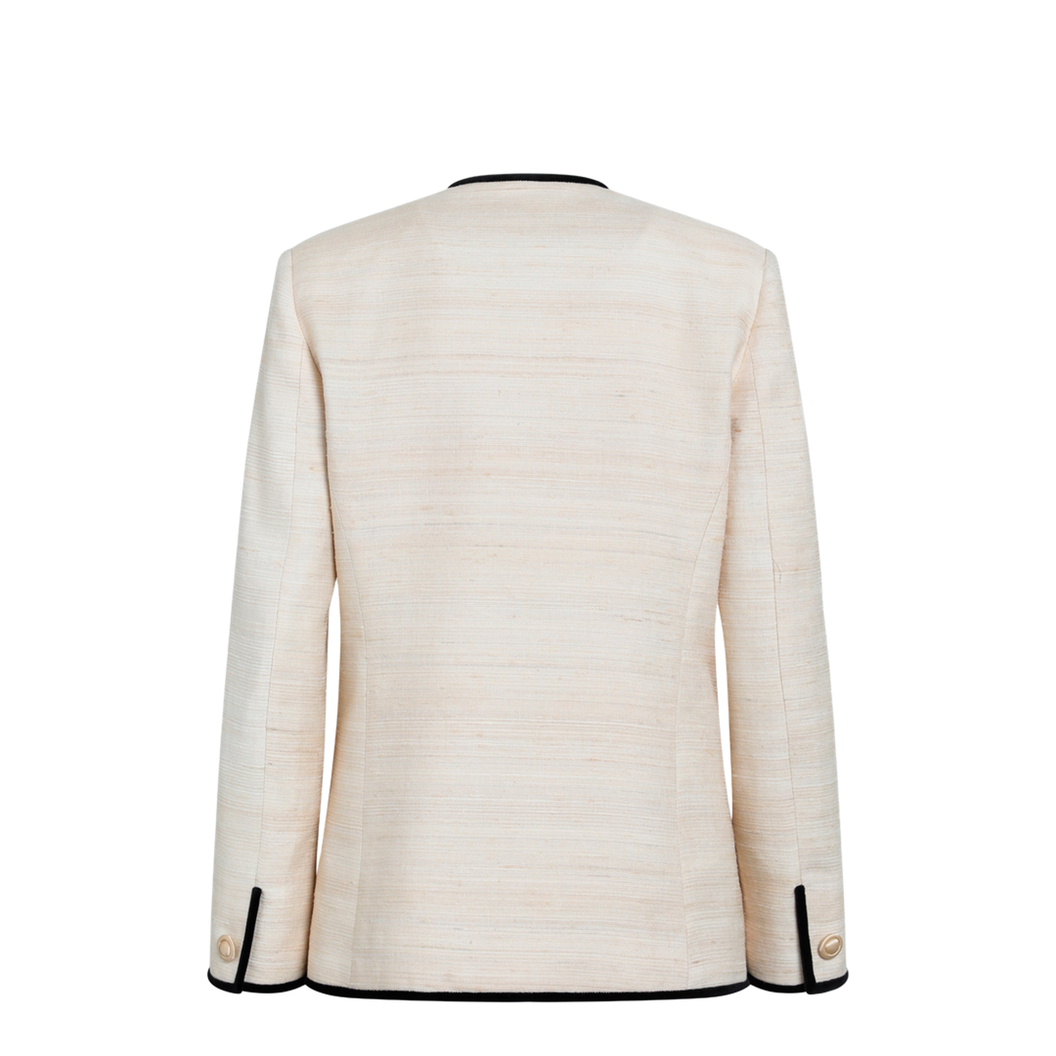 MAYFEYR - Valentino - Milk-Honey Coloured Silk And Linen Jacket - 9B3CE5X5A9F4KQ