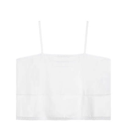 MAYFEYR - Prada - White Linen And Lace Top - P902OROOO192TF0009