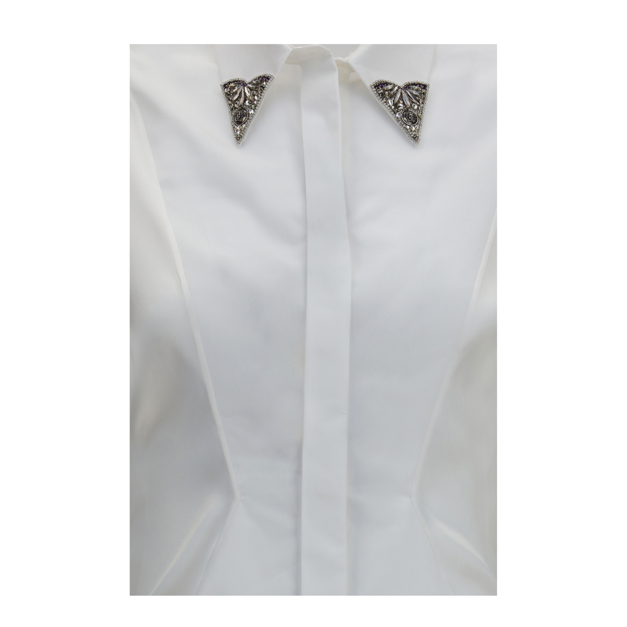MAYFEYR - Versace - Embroidered Cotton Poplin Shirt - 10265081A138781W000