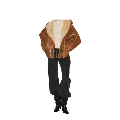 MAYFEYR - Isabel Marant - Amiel Short Shearling Coat - MA0296FAC3A03I