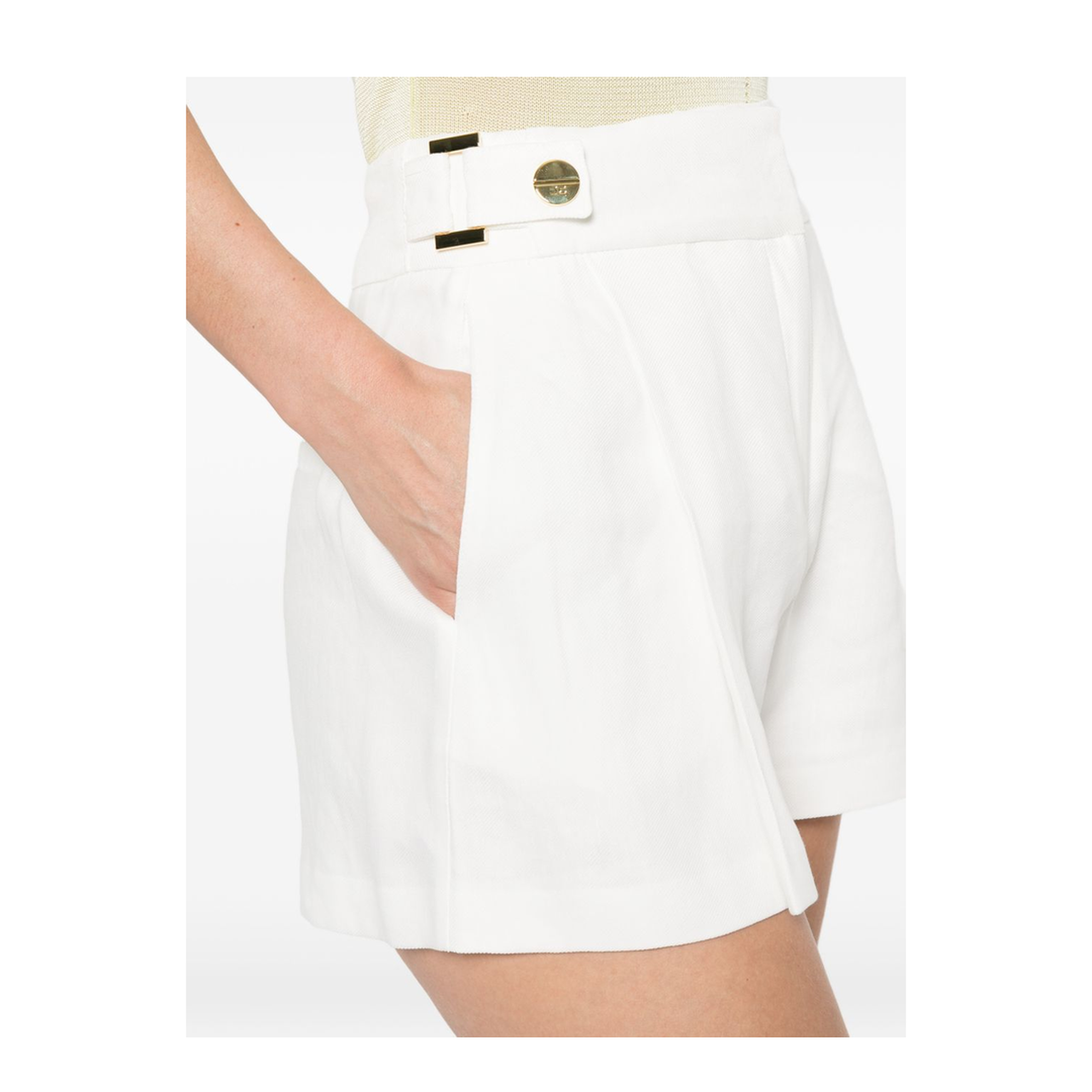 MAYFEYR - Elisabetta Franchi - Shorts Ivory - SH01162E2360