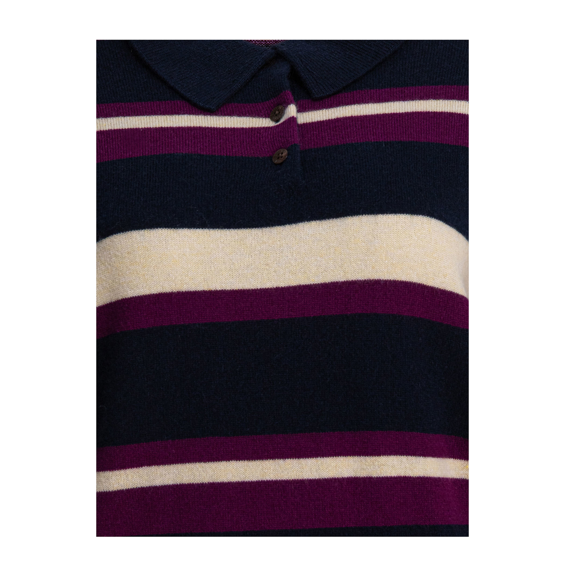 MAYFEYR - Guest In Residence - Collegiate Stripe Polo - W30310JMMIDCO