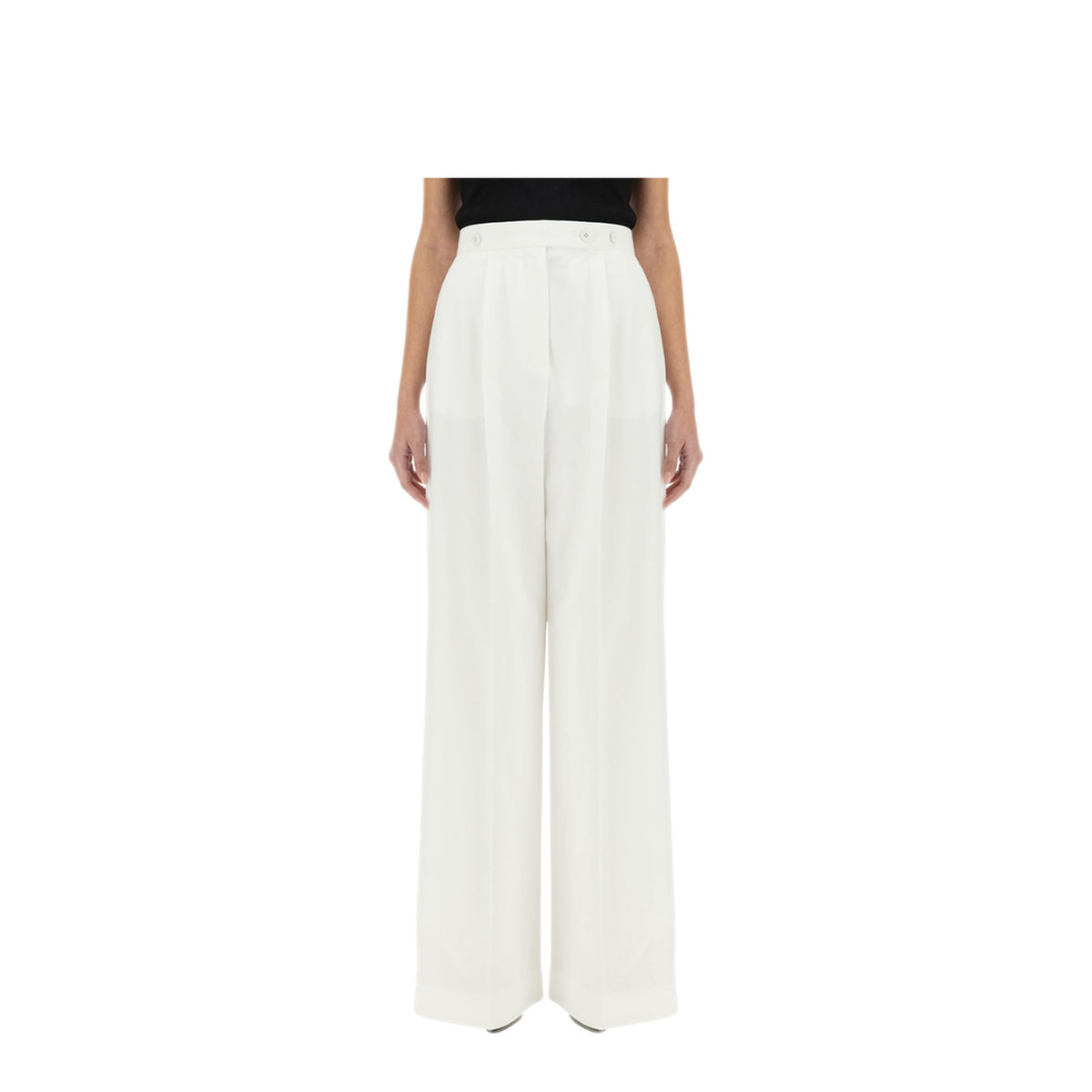 Pleated Pants - White
