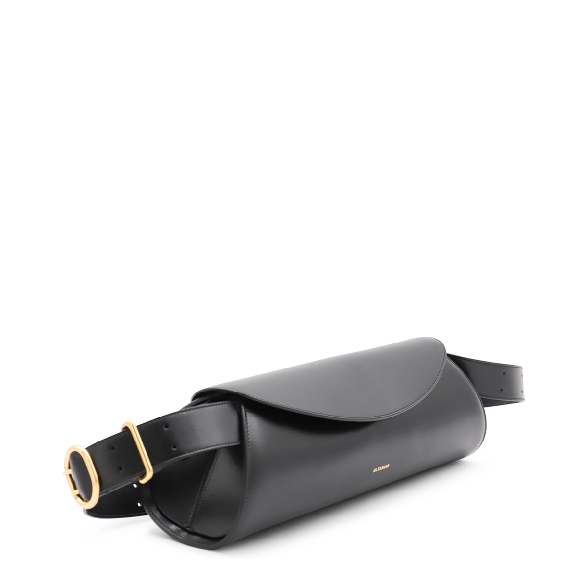 Cannolo Grande Calfskin Shoulder Bag - Black